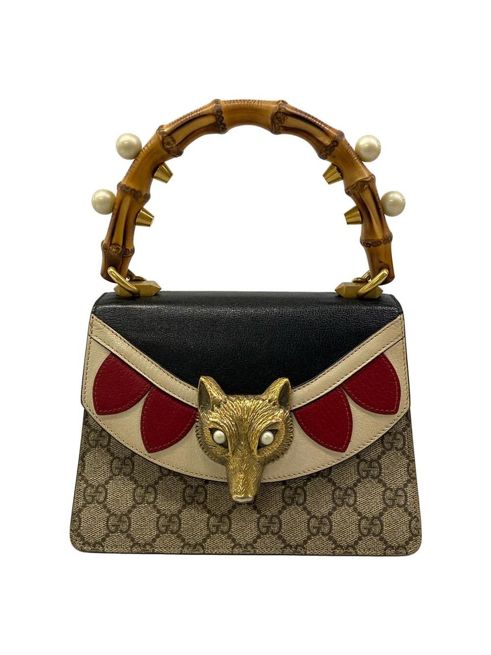 Gucci Bamboo Beige Pvc Leather Handbag #363422G14B